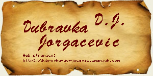 Dubravka Jorgačević vizit kartica